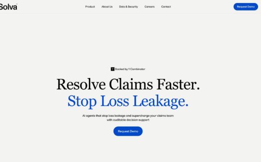 Solva:AI保险索赔平台,AI代理可进行索赔审核、欺诈检测、提供可审计的决策支持