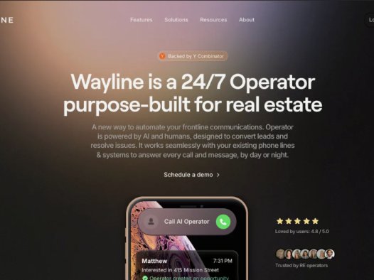 Wayline：AI驱动的房地产运营平台，一款专为房地产打造的人工智能前台助手