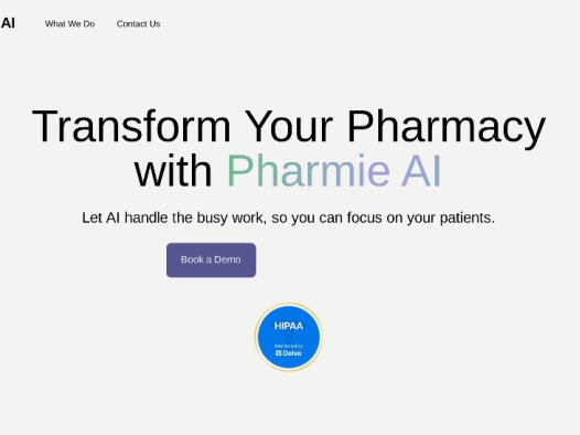Pharmie AI：AI药房管理系统，专注于处方审核、合规性检查和报告生成