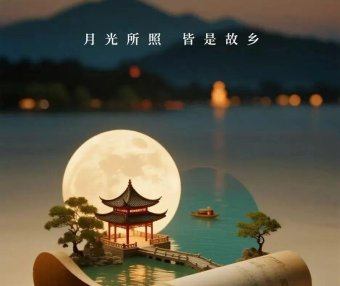 AI图片生成提示词分享，中秋节海报素材分享
