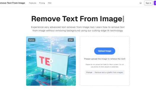 AI Remove Text From Image:AI图像文字去除工具,轻松从图片中移除文字保留背景细节