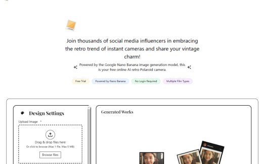 AI Polaroid:AI照片生成器,将照片转换为复古风拍立得照片