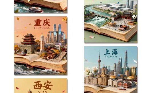 AI文旅新玩法!教你做热门旅游城市微缩景观宣传海报和视频制作教程