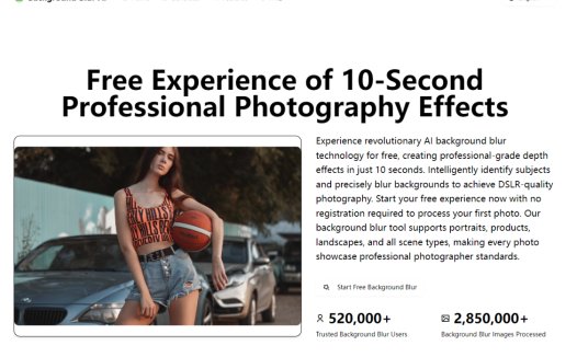 Background Blur AI:AI背景虚化工具,免费体验专业摄影效果