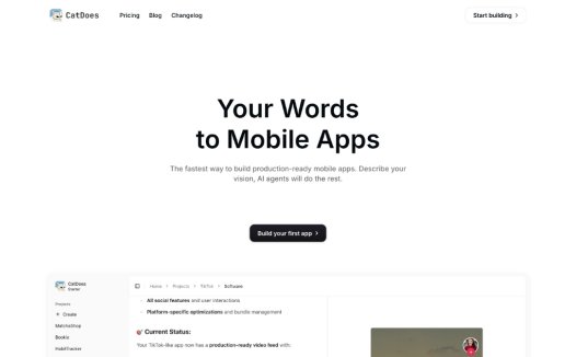 CatDoes：AI网站制作工具，一款无代码移动应用构建工具