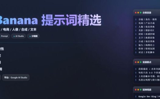 Nano Banana官方教程,全网疯传的Nano Banana提示词