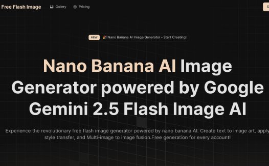 Free Flash Image：AI 图像生成器，提供文本生成图像、图像编辑及多图融合功能