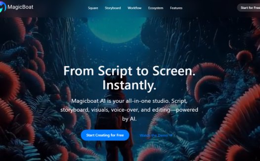 Magicboat AI：一站式 AI 视频生成平台，从脚本、分镜到视觉、配音、剪辑功能