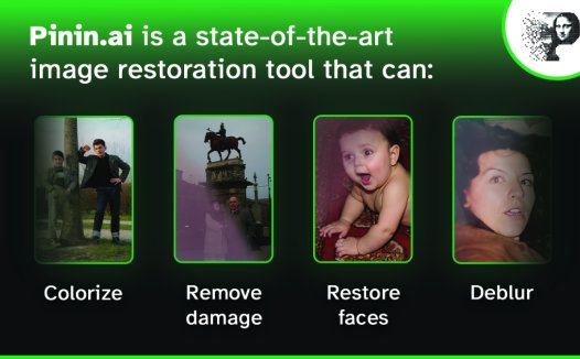 Pinin AI：图像修复和照片增强工具，快速恢复旧照片的清晰度和色彩