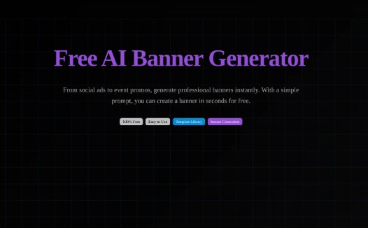 AI Banner：免费的AI横幅生成器，10分钟搞定专业Banner