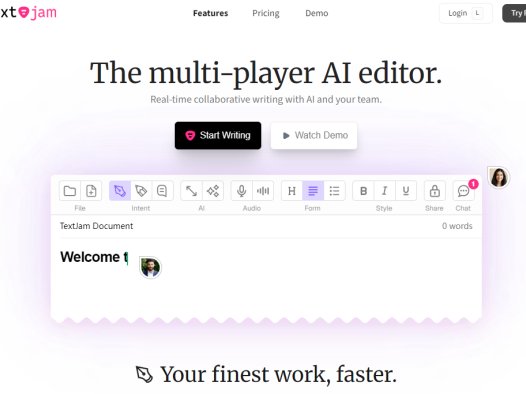 TextJam：AI内容创作工具，并提供语音朗读和实时聊天功能
