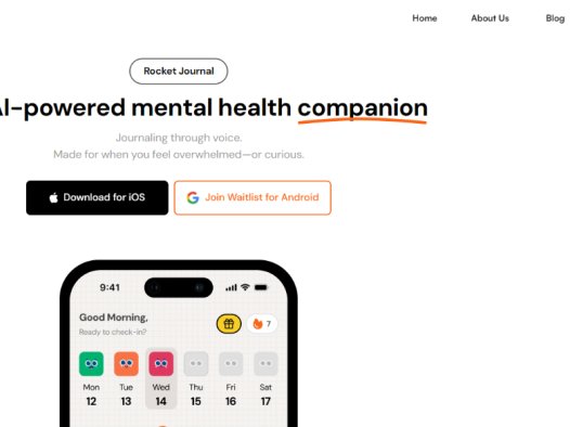 Rocket Journal：AI语音日记应用，您的人工智能心理健康伴侣