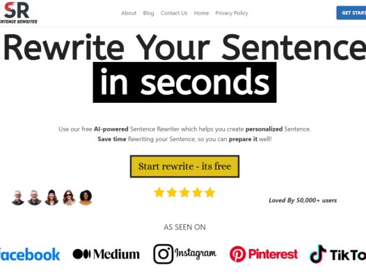 Sentence Rewriter:AI写作工具,提升写作效率、让你的文字更具吸引力