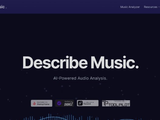 Describe Music：AI音频分析工具，适用于音乐、声音效果和语音分析
