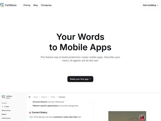 CatDoes：AI网站制作工具，一款无代码移动应用构建工具