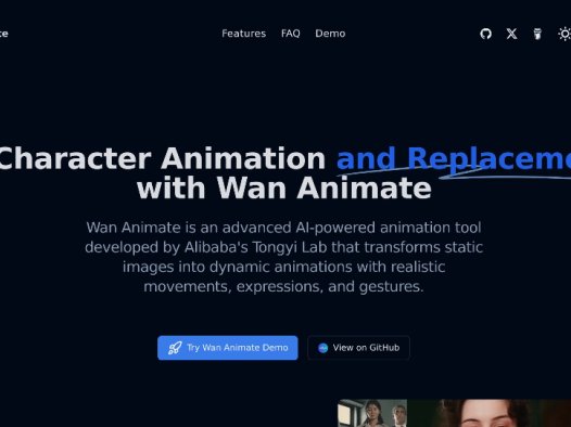 Wan Animate：AI动画工具，将静态图像转为动态动画
