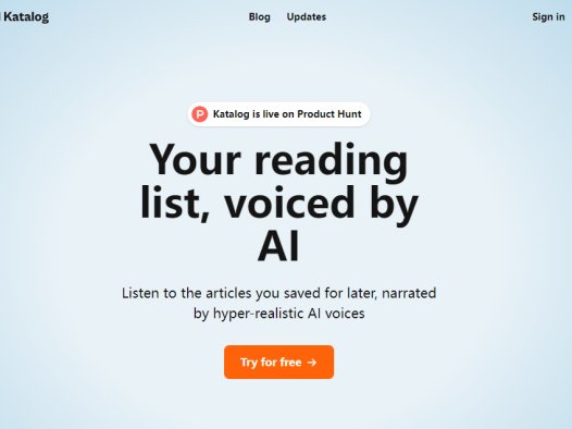 Katalog：AI语音阅读应用，将保存的文章转化为语音随时随地听取阅读