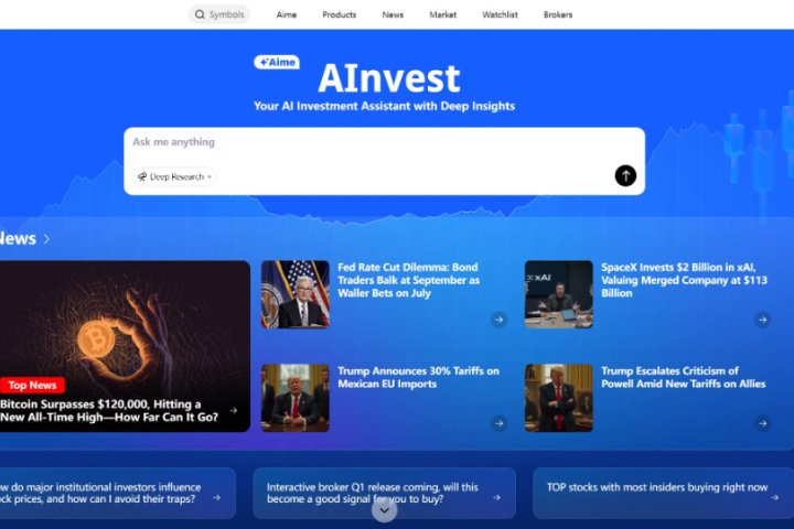 AInvest：投资分析平台，可以自动筛选、分析股票基金的 AI 智能投资助手 – AI-人工智能-1ai.net
