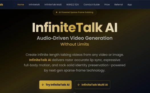 InfiniteTalk:AI视频生成工具,快速生成逼真的口型同步和全身动画视频