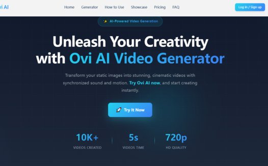Ovi AI：AI 视频生成器，将静态图像转化为具有同步音频的动态视频