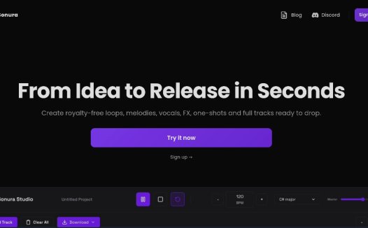 Sonura:AI 音乐生成器,几秒钟内即可创作免版税的循环、旋律、人声和完整曲目
