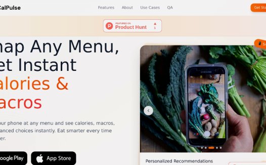 CalPulse：AI营养追踪工具，帮助用户快速了解食物的卡路里和营养成分