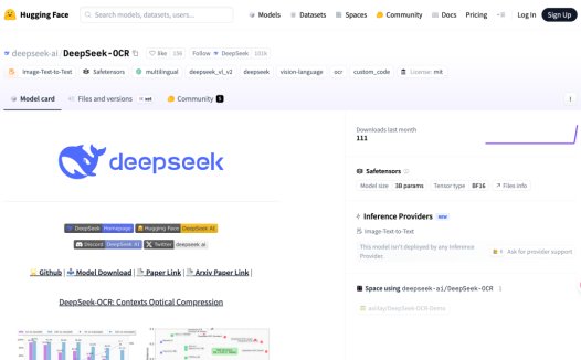 单卡日处理 20 万页文档，DeepSeek-OCR 开源上线