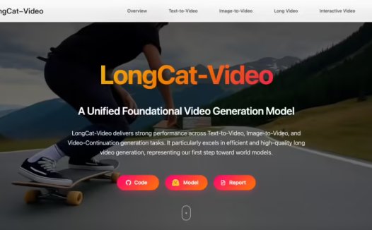 美团发布开源 LongCat-Video 视频生成模型,可稳定输出 5 分钟级内容