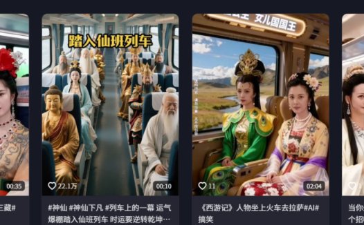 用 AI 做《西游记高铁视频》，爆款AI短视频实操演示教程