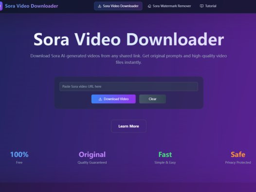 Sora Video Downloader：免费下载Sora AI生成的视频，获取原始提示词和高清视频文件
