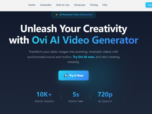 Ovi AI：AI 视频生成器，将静态图像转化为具有同步音频的动态视频