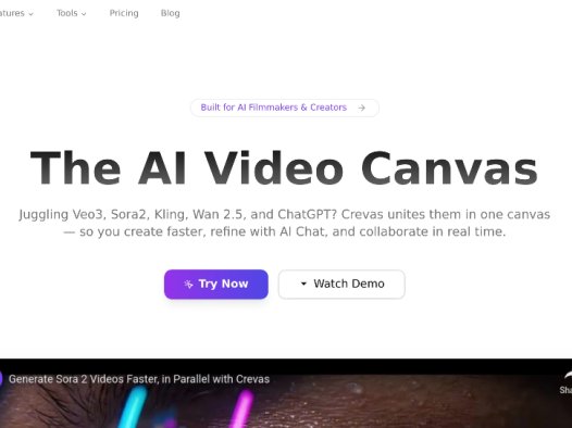 Crevas AI：AI视频创作平台，专为AI电影制作人和内容创作者设计