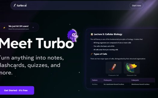 Turbo AI：AI笔记应用，可将音频、视频和文本转化为优质学习材料