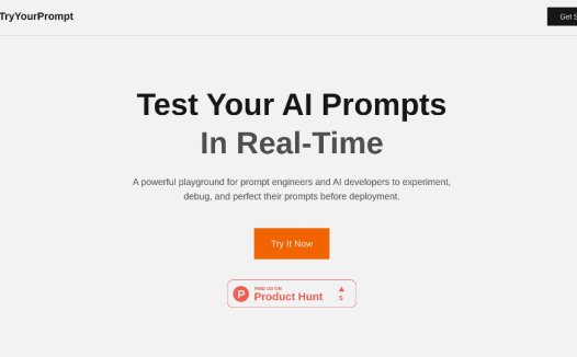 TryYourPrompt：实时测试 AI 提示词，为提示工程师和 AI 开发者打造的实验、调试和完善提示词的平台