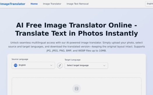 ImageTranslator：AI免费在线图像翻译器，轻松翻译图片中的文字