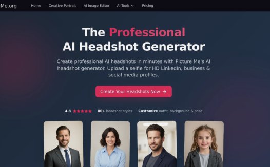 AI Headshot Generator：AI证件照生成器，快速生成专业场景的、高质量的个人数字形象