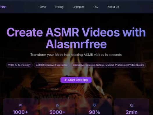 AI ASMR Video Generator：AI视频生成器，快速生成高质量ASMR视频