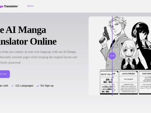 AI Manga Translator：免费AI漫画翻译器，快速将漫画翻译成你的语言
