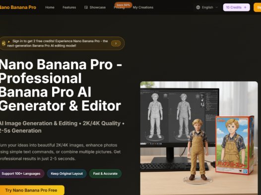 Nano Banana Pro:AI图像生成和编辑工具,几秒钟内生成高分辨率图像