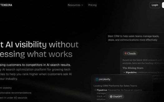 Attensira：AI搜索优化平台，提升品牌在 AI 搜索结果中的排名