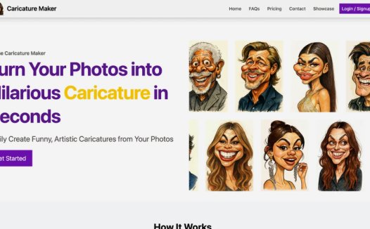 Caricature Maker:在线AI漫画制作工具,快速将照片转化为幽默漫画肖像