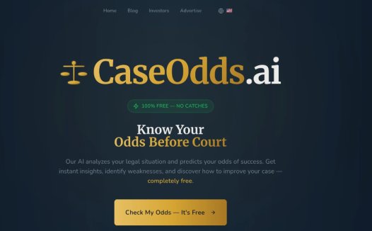 CaseOdds：AI法律案件分析工具，免费获取案件见解分析