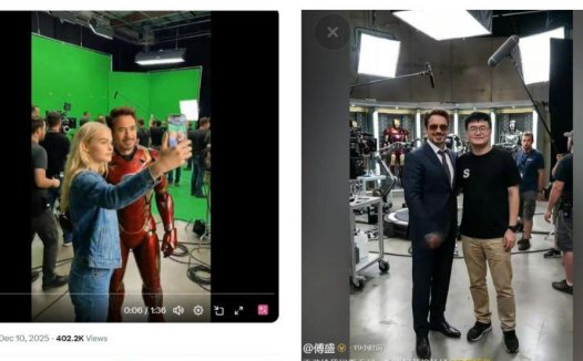 AI爆款视频拆解教程,用AI做探班好莱坞片场打卡合影视频