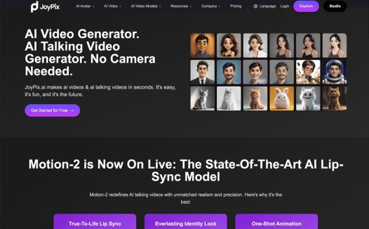 JoyPix:AI数字人视频生成工具,秒级生成AI视频与AI对口型视频