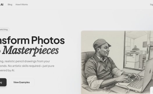 PencilArt：AI图像工具，可将照片转换为逼真的铅笔素描