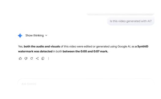 谷歌帮你揪出 AI 视频，Gemini 新增 AI 生成内容检测功能