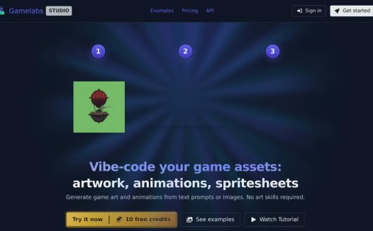 Gamelabs Studio：AI游戏资源生成工具，快速生成游戏美术和动画