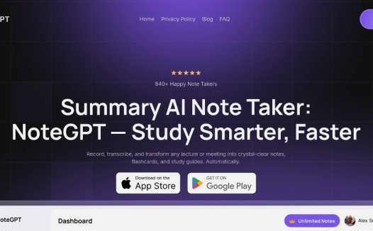 NoteGPT：AI笔记助手工具，将讲座、视频和文件自动生成为笔记