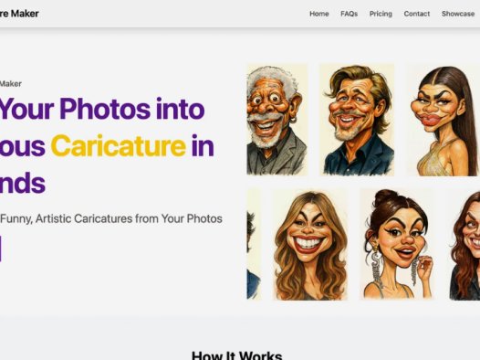 Caricature Maker:在线AI漫画制作工具,快速将照片转化为幽默漫画肖像