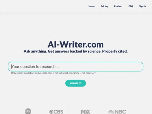 AI-Writer:基于科学文献的AI写作工具,提供可靠的学术研究与论文生成